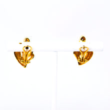 Load image into Gallery viewer, French Clip Gold and Diamond Earrings