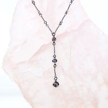 Load image into Gallery viewer, Drop Diamond  Necklace with Handmade Chain