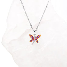 将图片加载到图库查看器,Pink Sapphire Butterfly Pendant with Chain