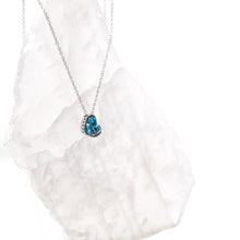 Load image into Gallery viewer, Blue Topaz and Diamond Heart Necklace
