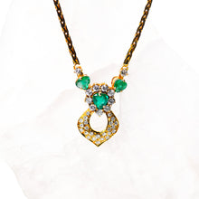Load image into Gallery viewer, Emerald and Diamond Necklace