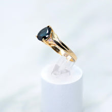 Load image into Gallery viewer, Pear Shaped Sapphire and Diamond Ring