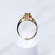 Load image into Gallery viewer, Pear Shaped Sapphire and Diamond Ring