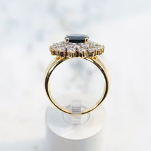 Load image into Gallery viewer, Princess Diana Style Sapphire and Diamond Ring