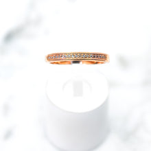 将图片加载到图库查看器,Rose Gold Milgrain Edge Diamond Anniversary Band