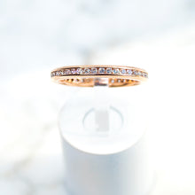 将图片加载到图库查看器,Rose Gold and Diamond Channel Set Eternity Band