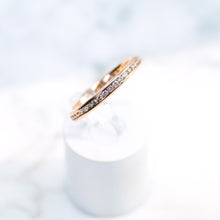 将图片加载到图库查看器,Rose Gold and Diamond Channel Set Eternity Band