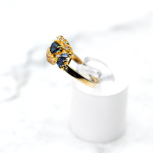 Carica l'immagine nel visualizzatore di Gallery, Hand in Heart Sapphire and Diamond Ring
