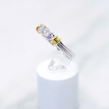 将图片加载到图库查看器,Two-tone Gold and Diamond Anniversary Band