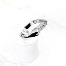 Load image into Gallery viewer, Diamond Anniversary Band with Wave Shape