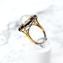 Carica l'immagine nel visualizzatore di Gallery, Moby Pearl, Diamond and Onyx Ring