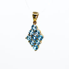 将图片加载到图库查看器,Sky Blue Topaz and 14kt Yellow Gold Pendant