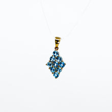 将图片加载到图库查看器,Sky Blue Topaz and 14kt Yellow Gold Pendant