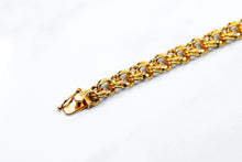 Load image into Gallery viewer, Solid Double Link Bracelet in 14kt Yellow Gold

