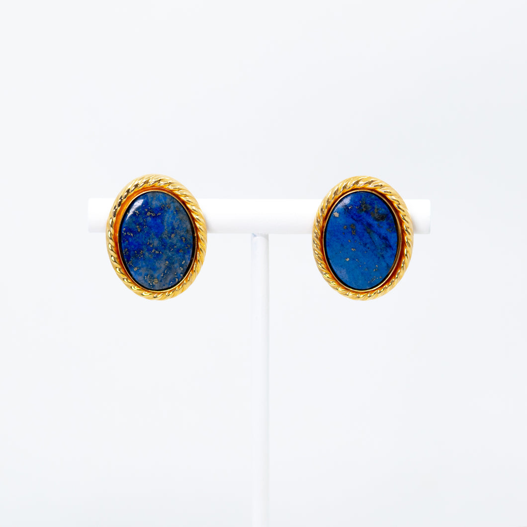 Lapis Lazuli Gold Earrings