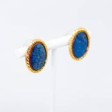 将图片加载到图库查看器，Lapis Lazuli Gold Earrings
