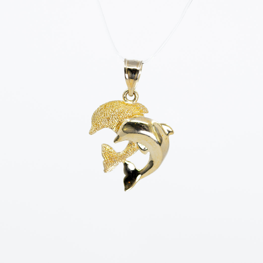 Double Jumping Dolphin Charm