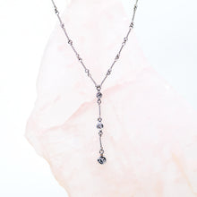 将图片加载到图库查看器，Drop Diamond  Necklace with Handmade Chain

