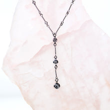 Cargar imagen en el visor de la galería, Drop Diamond  Necklace with Handmade Chain
