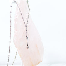 Cargar imagen en el visor de la galería, Drop Diamond  Necklace with Handmade Chain
