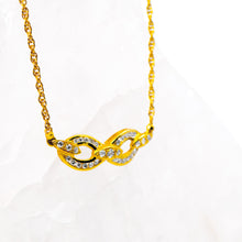 将图片加载到图库查看器，Floating Infinity Design Diamond Necklace with Chain
