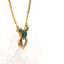 Cargar imagen en el visor de la galería, Emerald and Diamond Necklace
