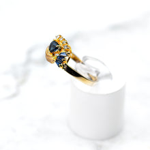 Cargar imagen en el visor de la galería, Hand in Heart Sapphire and Diamond Ring
