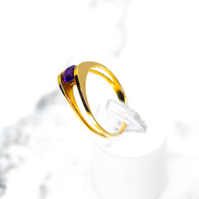 Load image into Gallery viewer, Channel Set Amethyst Ring
