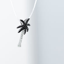 Cargar imagen en el visor de la galería, Black and White Diamond Palm Tree Charm
