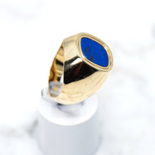 Load image into Gallery viewer, Mercedes Benz Insignia Ring with Lapis Lazuli
